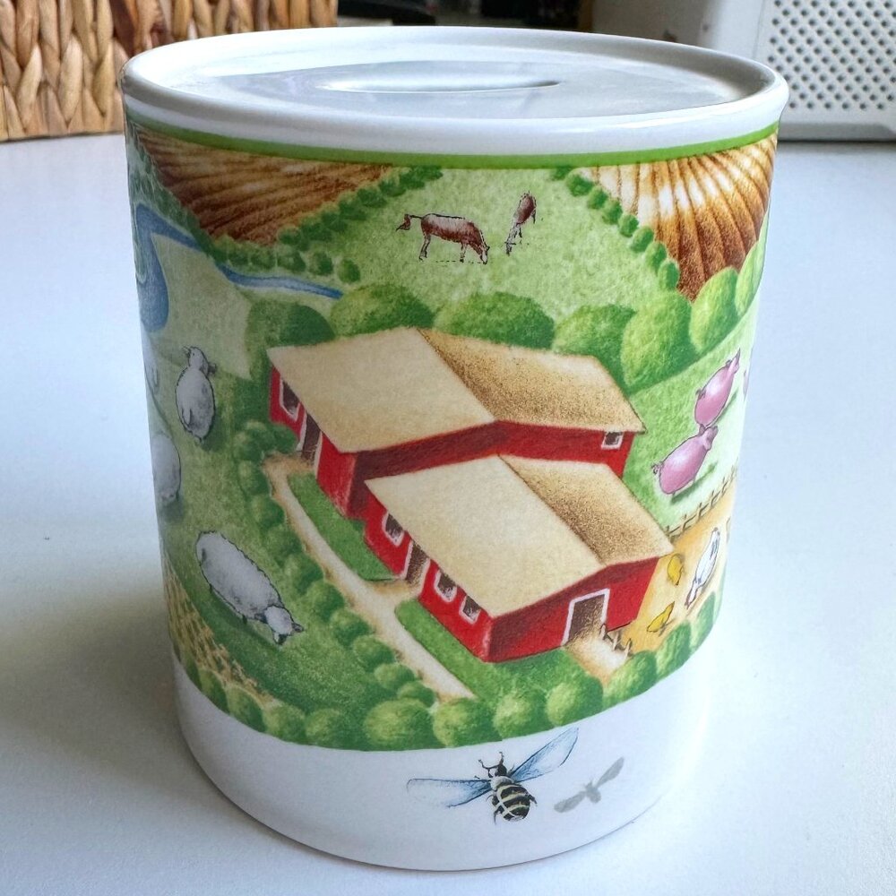 Tiffany & Co. Ceramic Bank with Farm Scene
